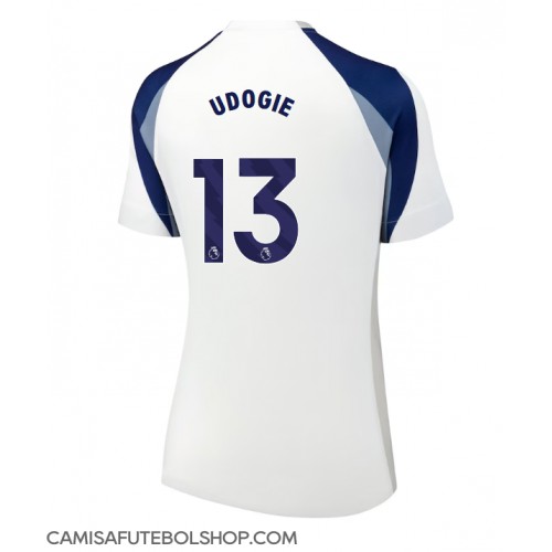 Camisa de time de futebol Tottenham Hotspur Destiny Udogie #13 Replicas 1º Equipamento Feminina 2025-26 Manga Curta